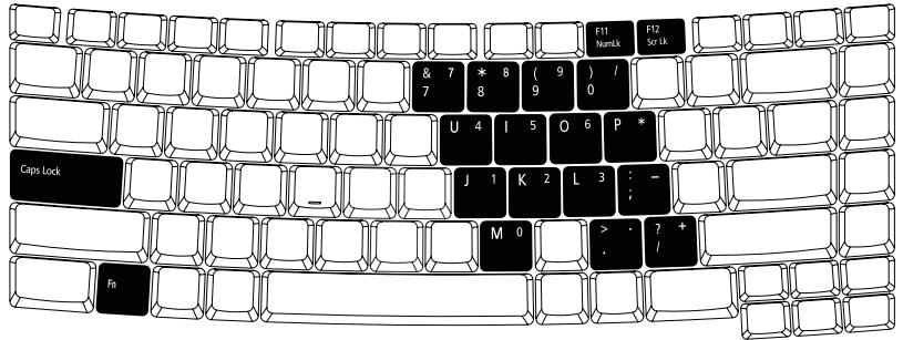 ACER TRAVELMATE 5720 - Touches de verrouillage et pavé numérique intégré - 1