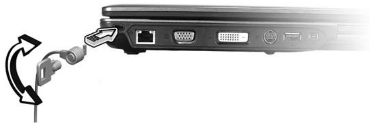 ACER TRAVELMATE 5720 - Utilisation d'un cadenas pour ordinateur - 1