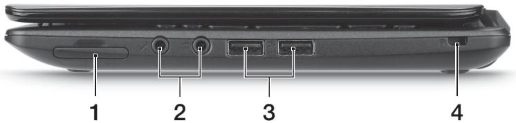 ACER ASPIRE ONE D270-N261G326CR - Vue droite - 1