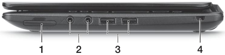 ACER ASPIRE ONE D270-N261G326CR - Rechterkant - 1