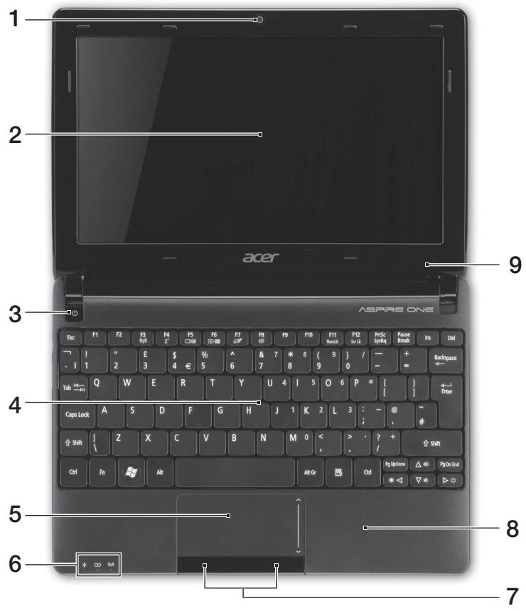 ACER ASPIRE ONE D270-N261G326CR - Ansicht von oben - 1