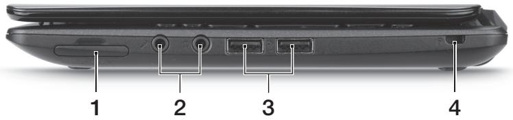 ACER ASPIRE ONE D270-N261G326CR - Right view - 1