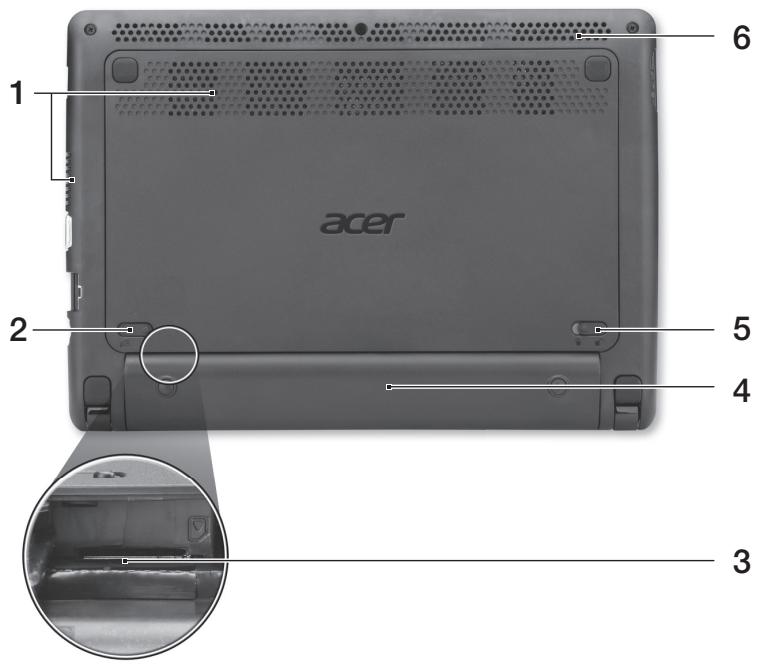 ACER ASPIRE ONE D270-N261G326CR - Base view - 1