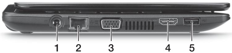 ACER ASPIRE ONE D270-N261G326CR - Widok z lewej - 1