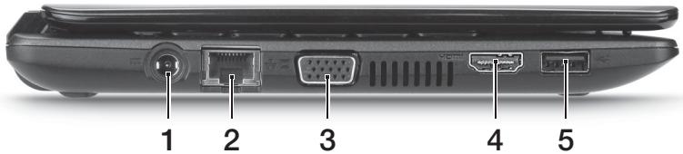 ACER ASPIRE ONE D270-N261G326CR - Vue gauche - 1