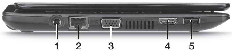 ACER ASPIRE ONE D270-N261G326CR - Left view - 1