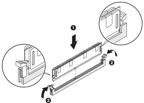 ACER ASPIRE PREDATOR G3620,  ASPIRE PREDATOR G3620-033 - Pour installer une barrette mémoire : - 2