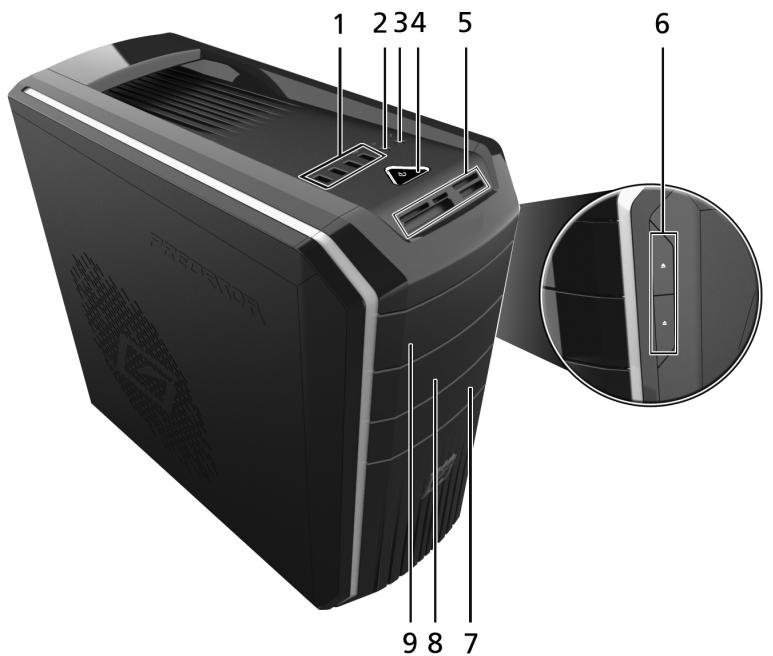 ACER ASPIRE PREDATOR G3620,  ASPIRE PREDATOR G3620-033 - Panneau avant - 1