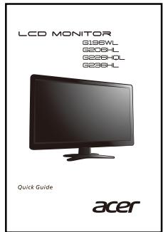 ACER G196HQLB,  G236HLBBID,  G246HLBBID,  G276HLDBBID,  G226HQLBBD - Déballage - 8