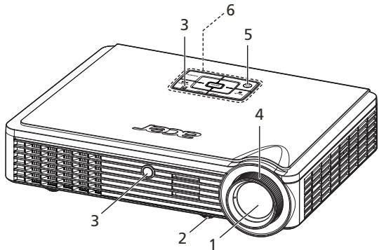 ACER K335 - Vue externe du projecteur - 1