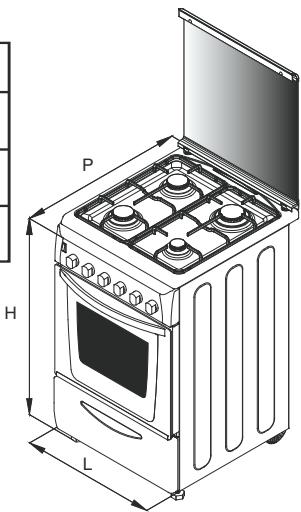 CANDY CBCM5W540, CBCM5W540 - Dimensions de l'appareil - 1
