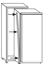 CANDY CFBO 3550 E, CFBO3550E, CFBO3550E/1 - Installation de l'appareil dans une colonne - 1