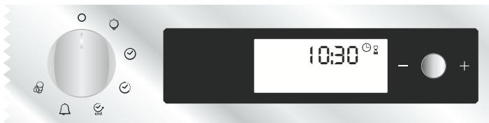 CANDY FXH895X - Wird der Backofen an die Elektrizitätsversorgung neu oder nach einem Abbau wieder angeschlossen dann muss die Uhr eingestellt werden: - 1