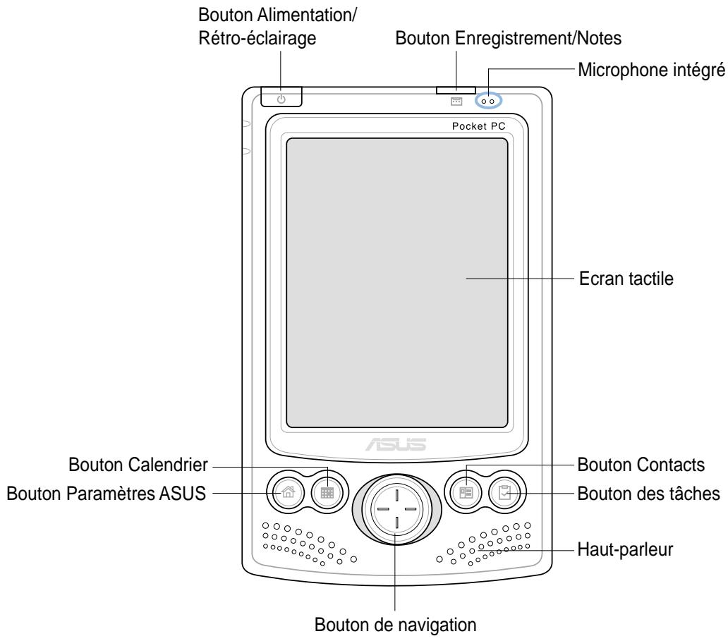 ASUS MYPAL A620 - Caracteristiques de l'avant - 1