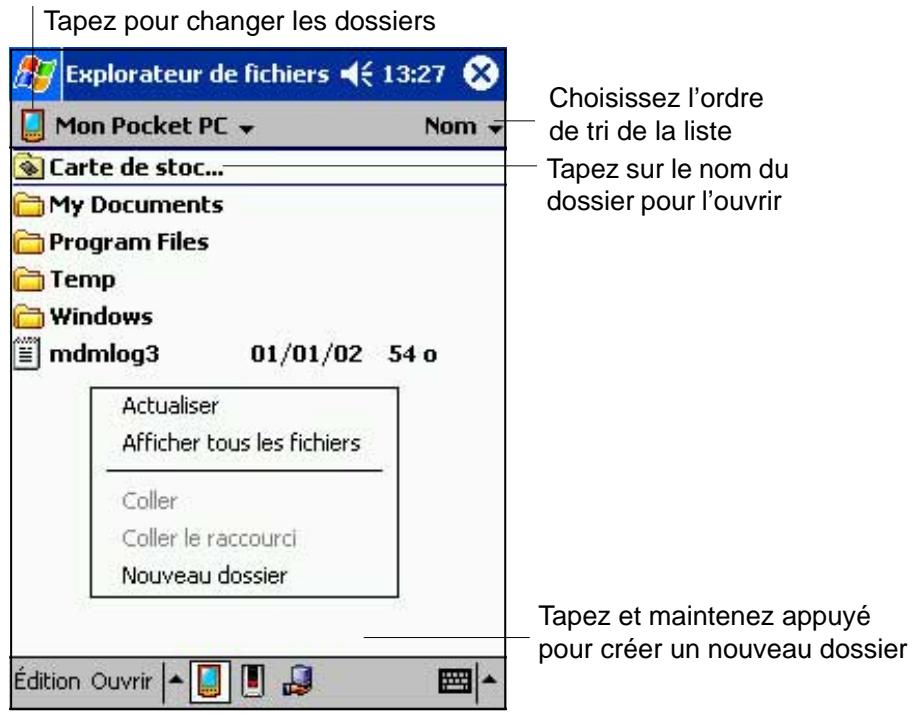 ASUS MYPAL A620 - Pour chercher et organiser des fichiers : - 1