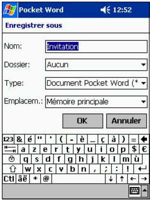 ASUS MYPAL A620 - Pour spécifique les options de sauvegarde : - 1
