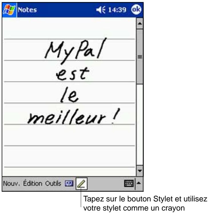 ASUS MYPAL A620 - Pour écrire à l'écran: - 1
