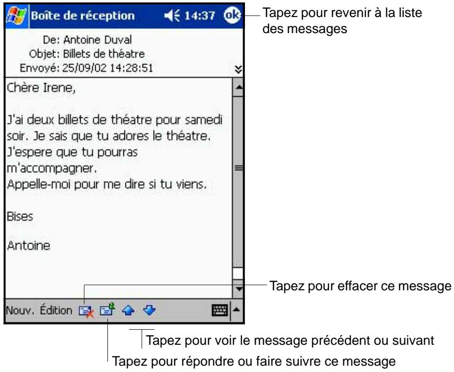 ASUS MYPAL A620 - Utiliser la liste des messages - 2