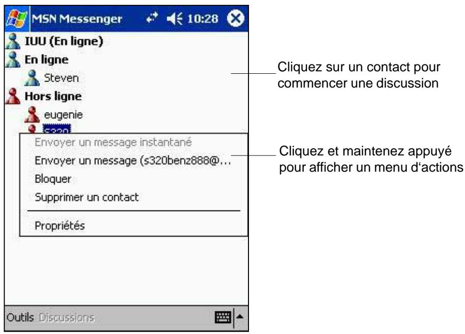 ASUS MYPAL A620 - Travailler avec des contacts - 1