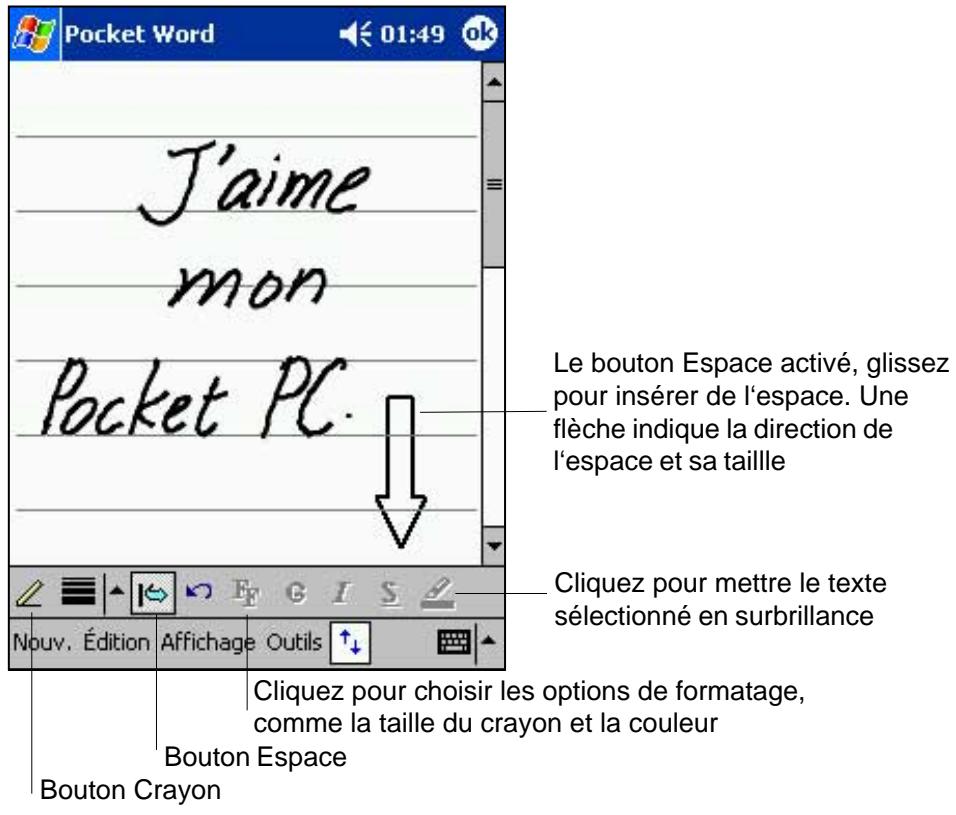 ASUS MYPAL A620 - Mode Ecriture - 1