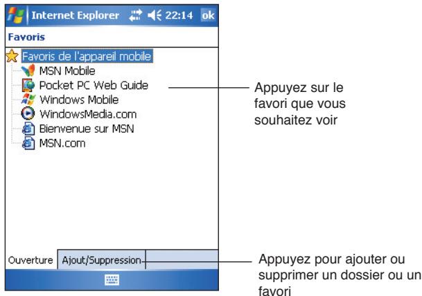 ASUS MYPAL A632N - Pour voir les+favoris de I'appareil mobile et les canaux: - 1