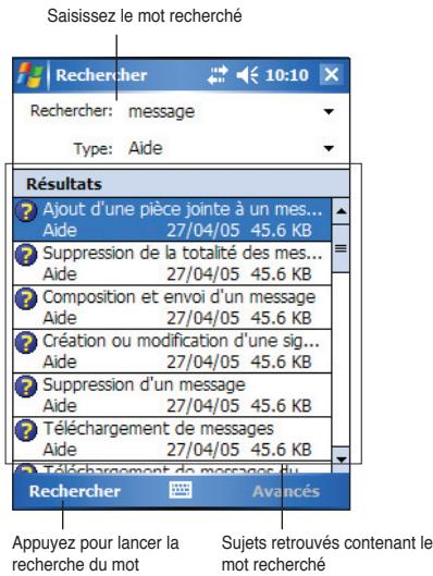 ASUS MYPAL A632N - Pour utiliser la fonction Aide: - 1
