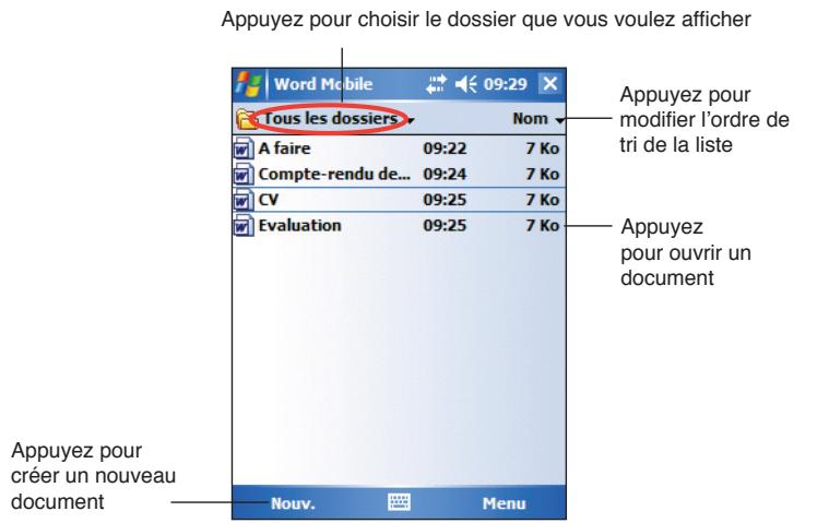 ASUS MYPAL A632N - Ouvrir un document Pocket Mobile existant - 1