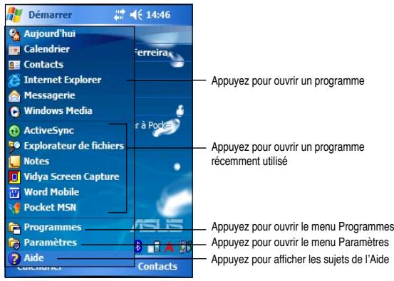 ASUS MYPAL A636 - Menu démarrer - 1