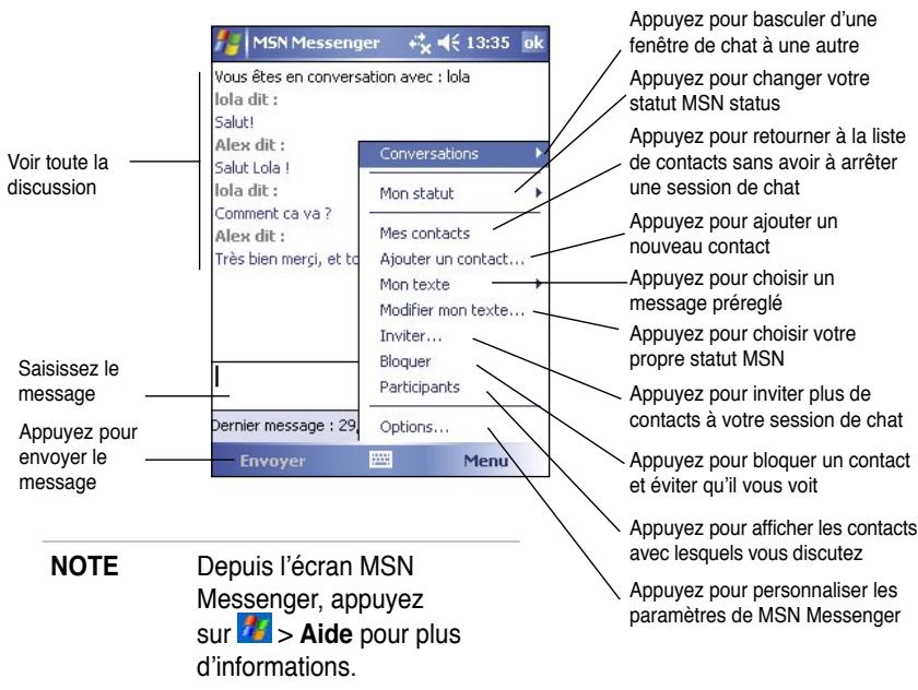 ASUS MYPAL A636 - Discuter avec des contacts - 1