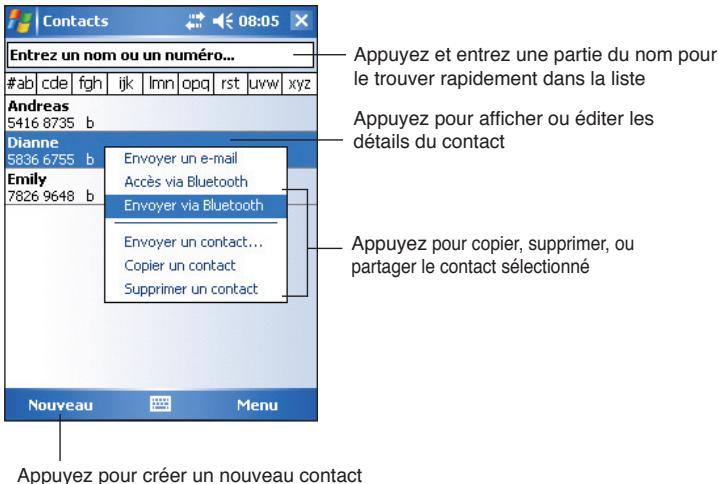 ASUS MYPAL A636N - Contacts - 2