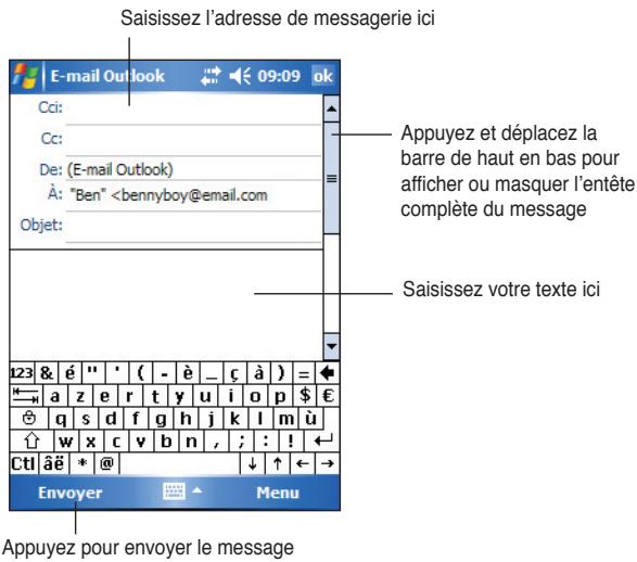 ASUS MYPAL A636N - Pour composer un message - 1