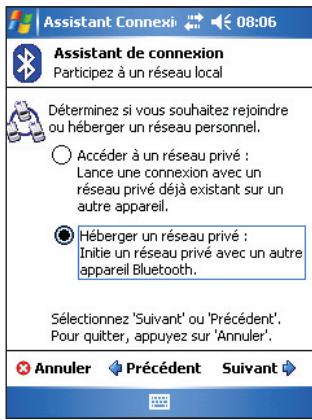 ASUS MYPAL A636N - Pour configurer un réseau personnel bluetooth: - 1