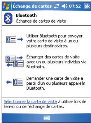 ASUS MYPAL A636N - Pour lancer l'écran d'échange de cartes de visite: - 1