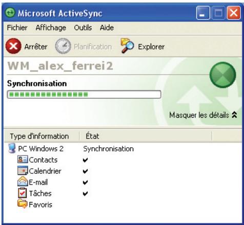 ASUS MYPAL A636N - Vérifier les informations synchronisées - 1