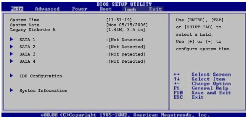ASUS P5B - Main menu (menu principal) - 2