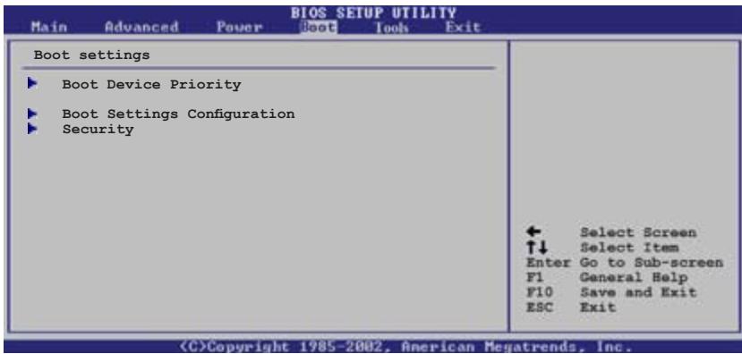 ASUS P5B - Boot menu (menu de boot) - 1