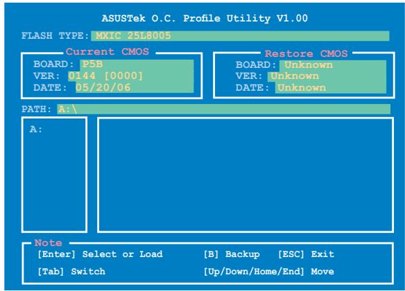 ASUS P5B - Start O.C. Profile - 1