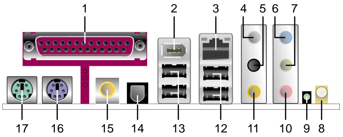 ASUS P5GD2 - Connecteurs arrières - 1
