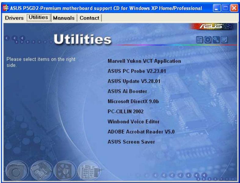 ASUS P5GD2 - Utilities menu - 1
