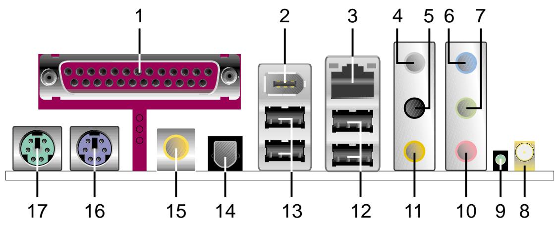 ASUS P5GD2 - Connecteurs arrières - 2