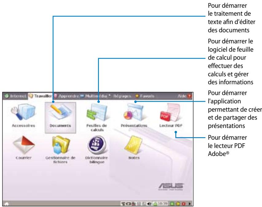 ASUS EEE PC 4G SURF - Documents/feuilles de calculs/présentations/lecteur PDF - 1