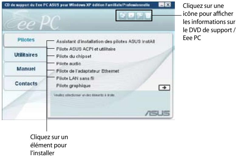 ASUS EEE PC 4G SURF - Exécution du DVD de support - 1