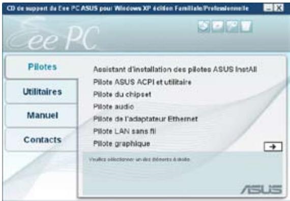 ASUS EEE PC 8G - Exécution du DVD de support - 3