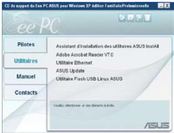 ASUS EEE PC 8G - Menu utilitaires - 1