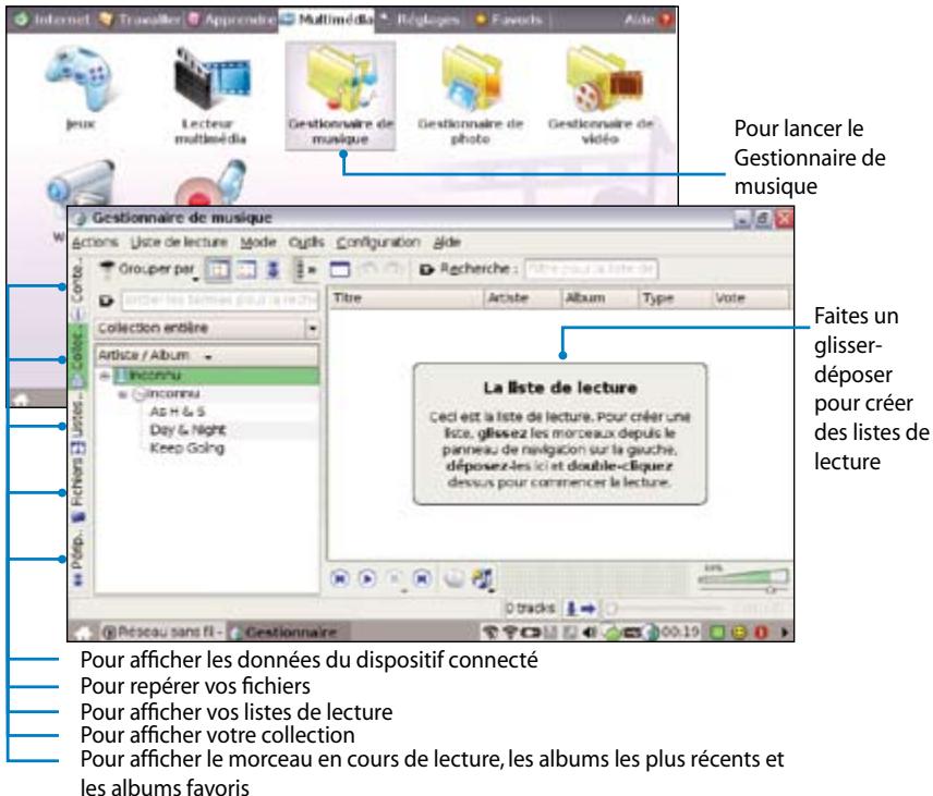 ASUS EEE PC 8G - Gestionnaire de musique - 1