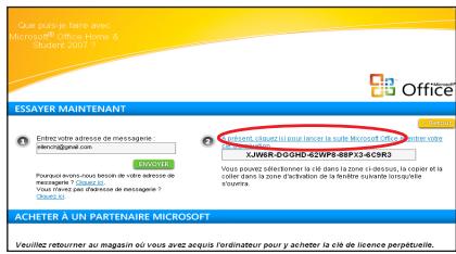 Que puis je faire avec Microsoft Office Home & Madeure 2007 ESSAYER MAINTENANT Entré votre adresse de message sirent@gamma.com ENVOIER Prénom après vous besoin de vue adresse de message ? Envoier ? Vous limit pas l'élétrée de message ? Envoier ? ACHETER À UN PARTENAIRE MICROSOFT Veuillez retourner au magasin où vous avez acquis l'orénrateur pour y acheter la cie de licence perpetuelle. LENDRES CLAVEU SI pour lecer la suite Microsoft Office CUWER-DOHD 62WPS 88P3-4C9R3 Vous pouvez sélectionner la cie dans la zone ci-dessus, la copier et la cote dans la zone d'activation de la finêtre suixante lorsqu'elle s'ouvrant.