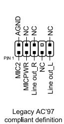 ASUS P5Q - Connecteur audio en façade (10-1 pin AAFP) - 2