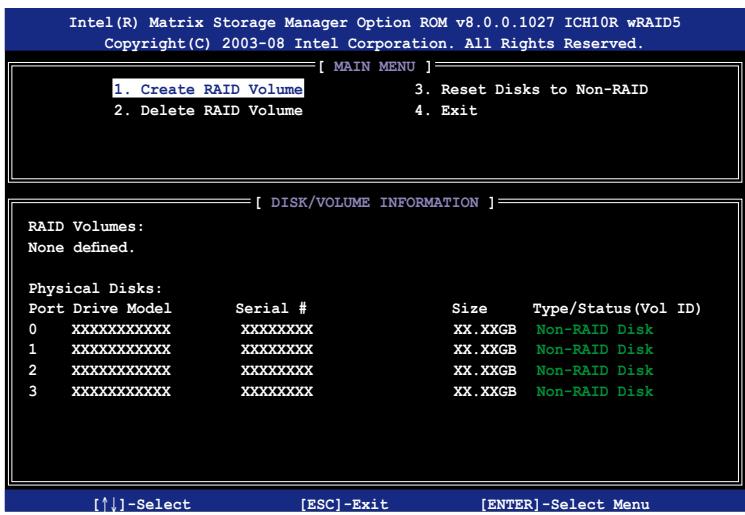 ASUS P5Q - Utilitaire Intel® Matrix Storage Manager Option ROM - 1