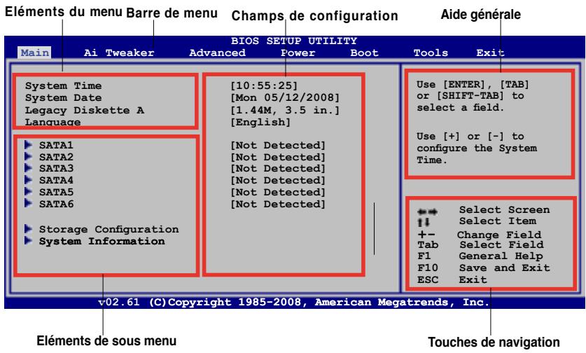 ASUS P5Q - Ecran de menu du BIOS - 1