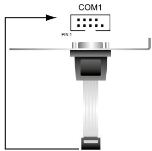 ASUS P5Q - Connecteur port Série (10-1 pin COM1) - 2
